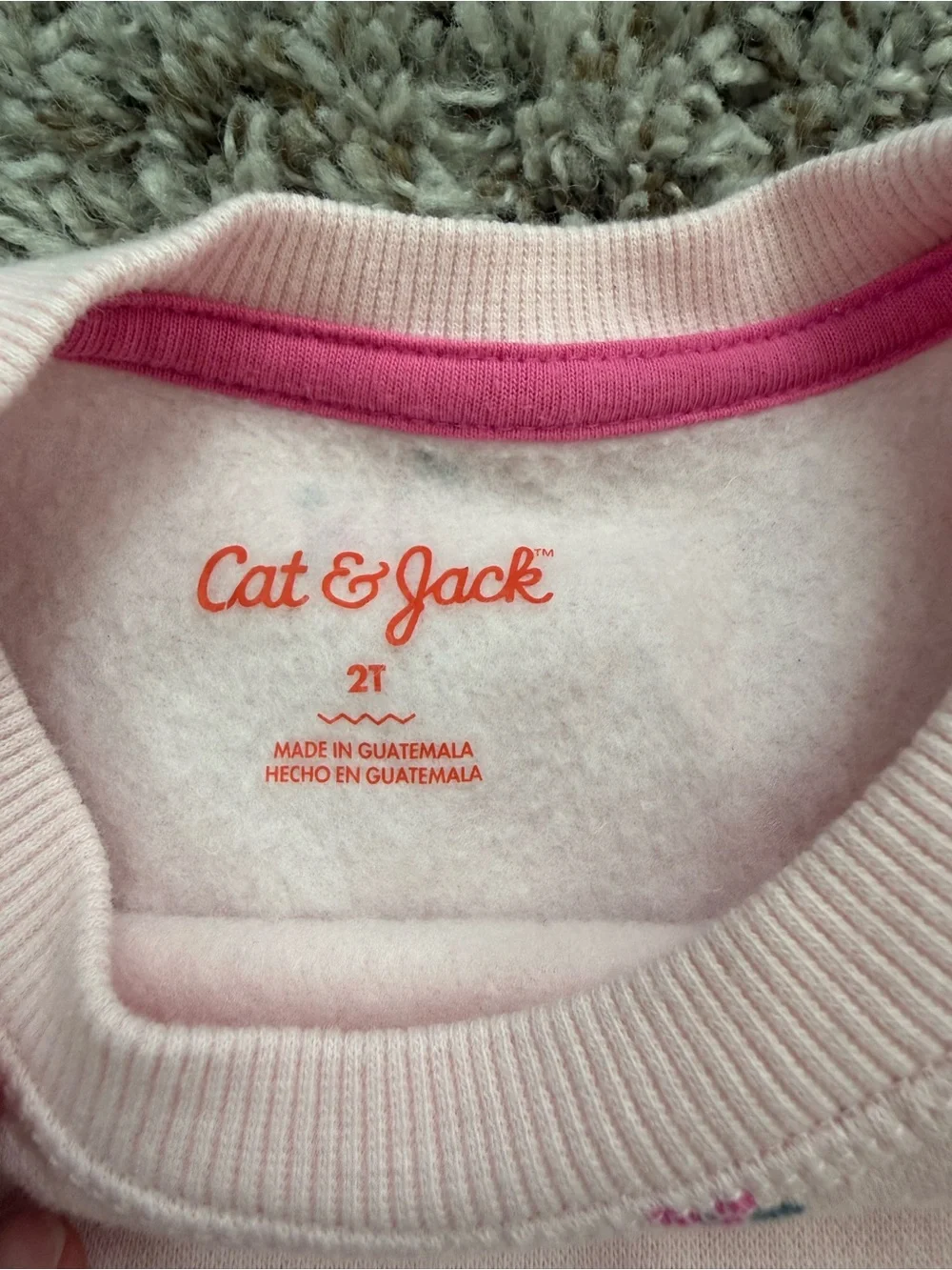 Cat & Jack Light Pink Floral Crewneck Sweatshirt